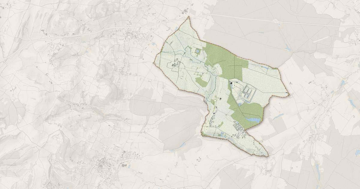 Portrait cartographique de Granges : relief, eau, forêts, bâti et voies, calculés à partir des données de l'IGN