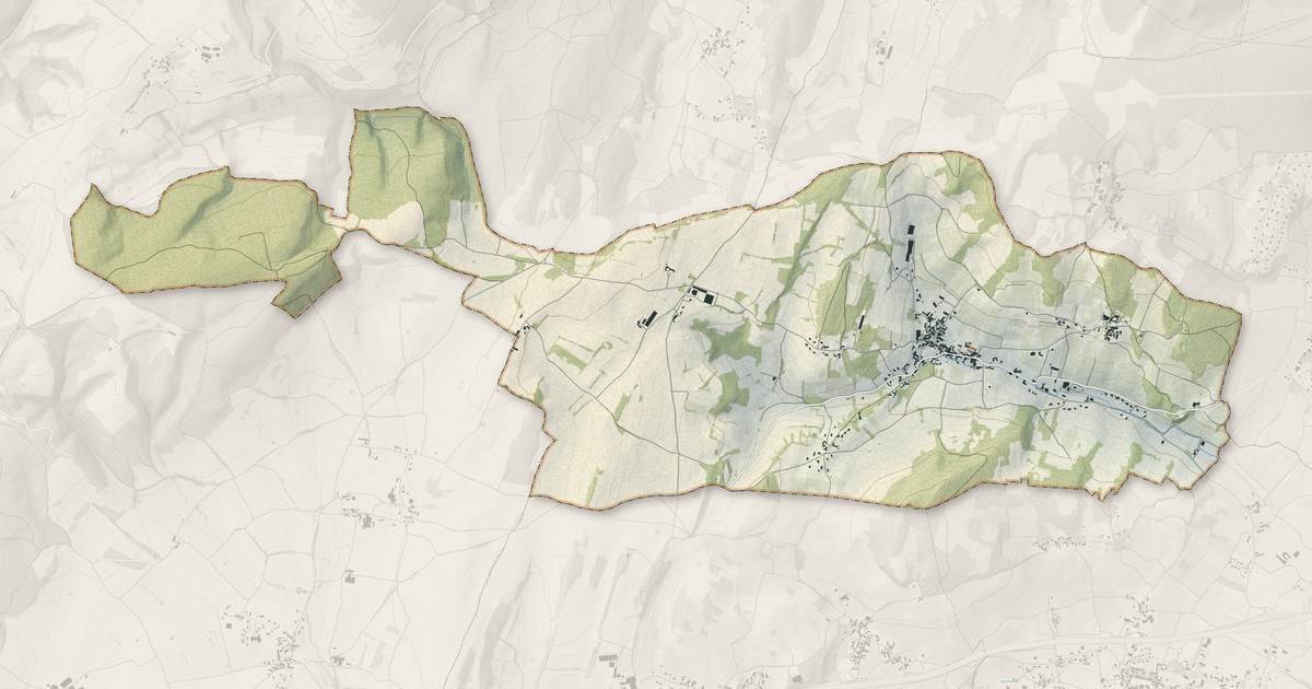 Portrait cartographique de Jambles : relief, eau, forêts, bâti et voies, calculés à partir des données de l'IGN