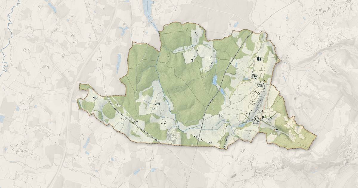 Portrait cartographique de Joudes : relief, eau, forêts, bâti et voies, calculés à partir des données de l'IGN