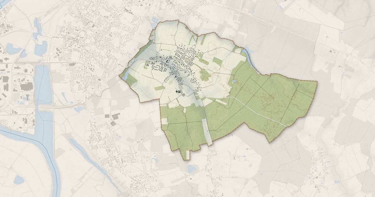 Portrait cartographique de Lans : relief, eau, forêts, bâti et voies, calculés à partir des données de l'IGN