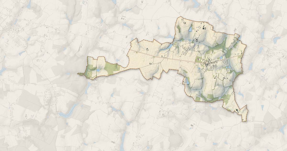 Portrait cartographique de Lessard-en-Bresse : relief, eau, forêts, bâti et voies, calculés à partir des données de l'IGN