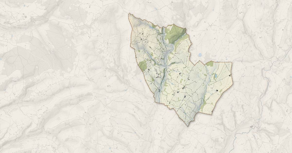 Portrait cartographique de Ligny-en-Brionnais : relief, eau, forêts, bâti et voies, calculés à partir des données de l'IGN