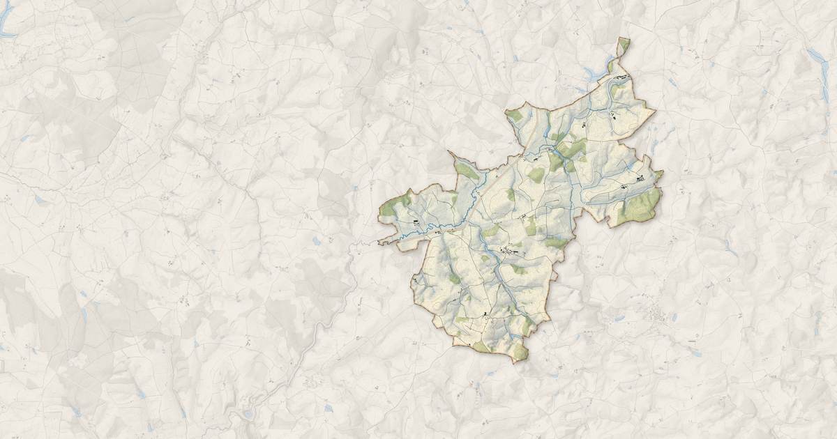 Portrait cartographique de Marly-sous-Issy : relief, eau, forêts, bâti et voies, calculés à partir des données de l'IGN