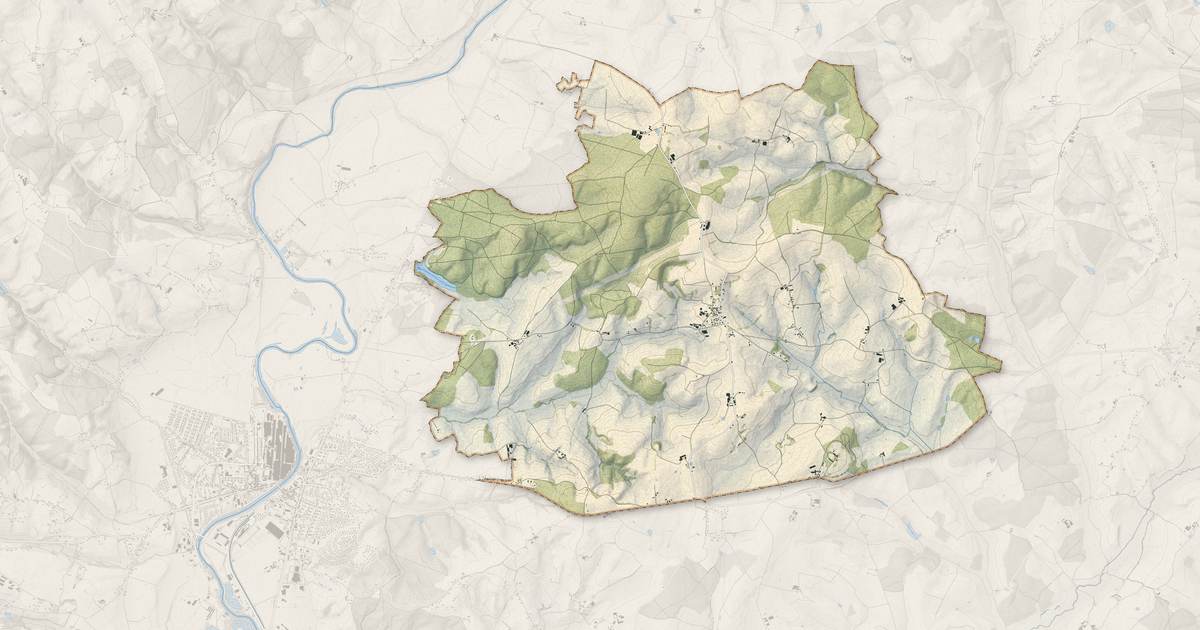 Portrait cartographique de Marly-sur-Arroux : relief, eau, forêts, bâti et voies, calculés à partir des données de l'IGN