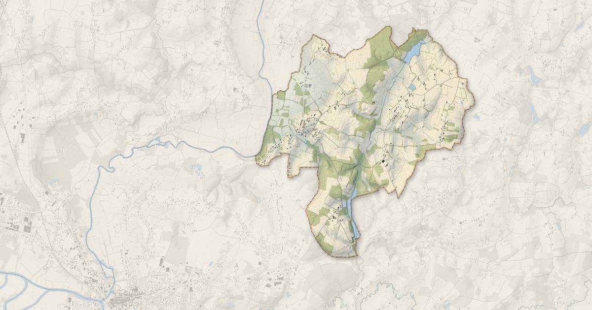 Portrait cartographique de Montagny-près-Louhans : relief, eau, forêts, bâti et voies, calculés à partir des données de l'IGN