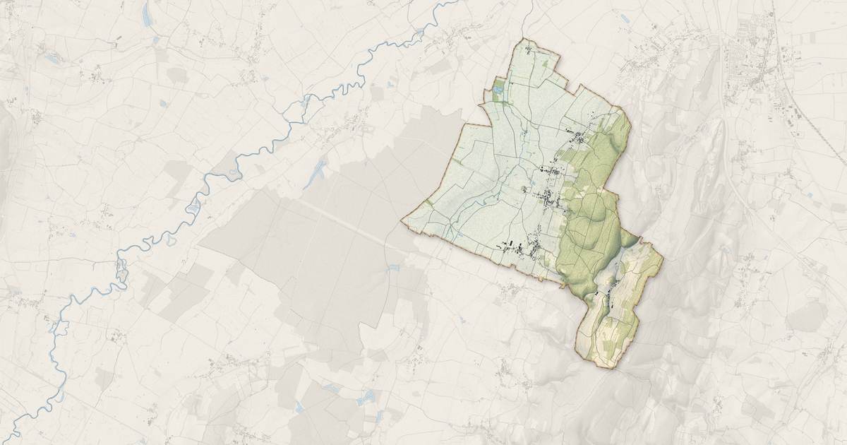 Portrait cartographique de Nanton : relief, eau, forêts, bâti et voies, calculés à partir des données de l'IGN