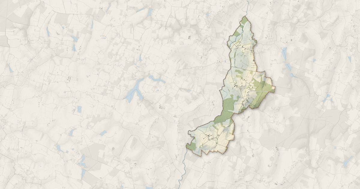 Portrait cartographique de Le Planois : relief, eau, forêts, bâti et voies, calculés à partir des données de l'IGN