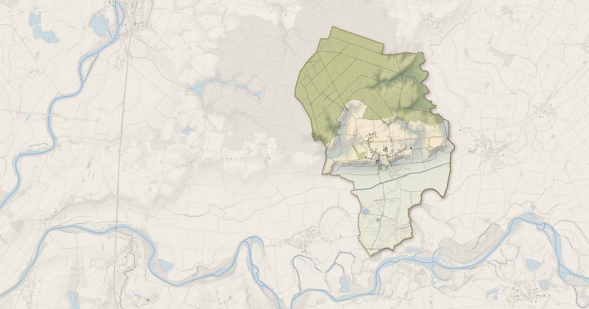 Portrait cartographique de Pourlans : relief, eau, forêts, bâti et voies, calculés à partir des données de l'IGN