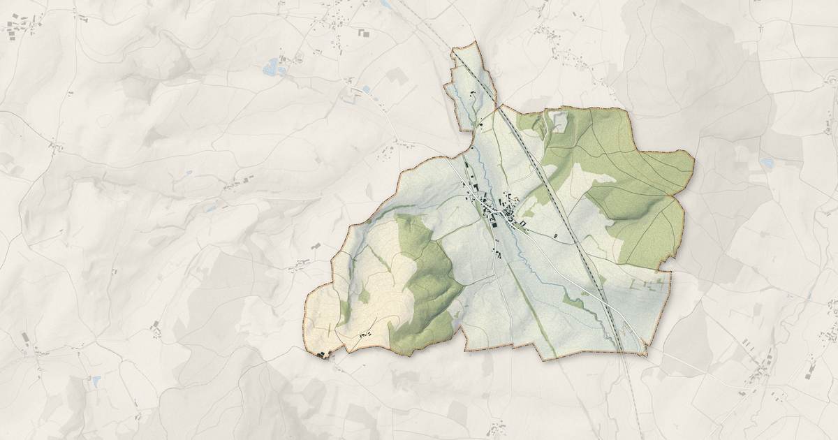 Portrait cartographique de Le Puley : relief, eau, forêts, bâti et voies, calculés à partir des données de l'IGN