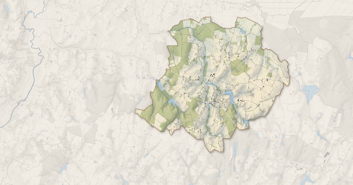 Portrait cartographique de Saillenard : relief, eau, forêts, bâti et voies, calculés à partir des données de l'IGN