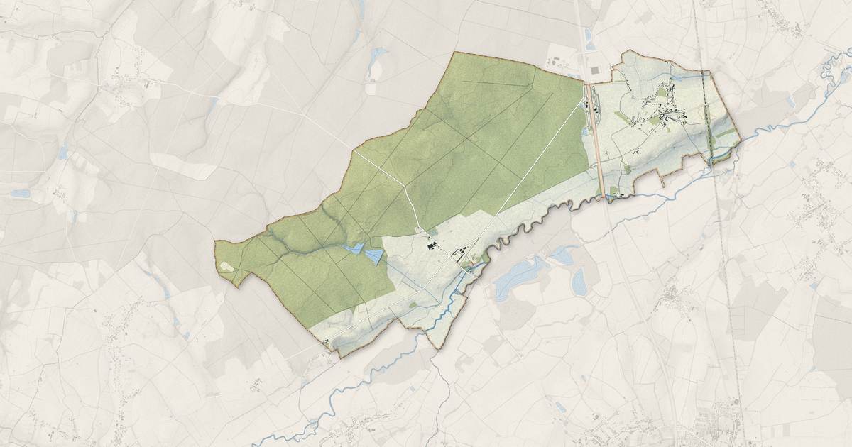 Portrait cartographique de Saint-Ambreuil : relief, eau, forêts, bâti et voies, calculés à partir des données de l'IGN