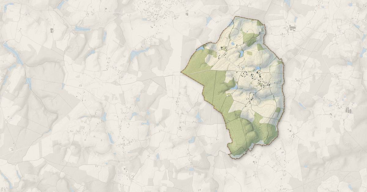 Portrait cartographique de Saint-André-en-Bresse : relief, eau, forêts, bâti et voies, calculés à partir des données de l'IGN