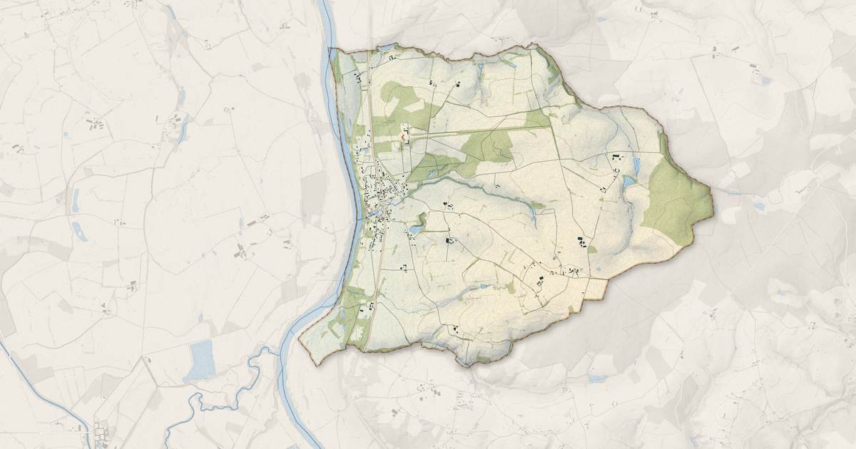 Portrait cartographique de Saint-Aubin-sur-Loire : relief, eau, forêts, bâti et voies, calculés à partir des données de l'IGN