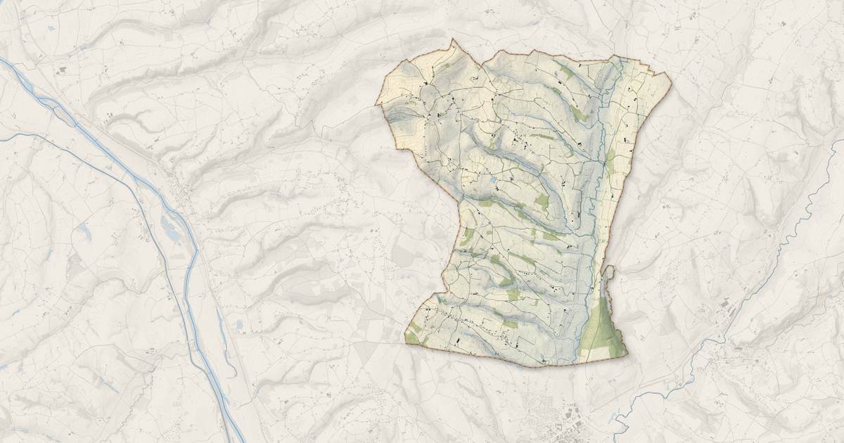 Portrait cartographique de Saint-Bonnet-de-Cray : relief, eau, forêts, bâti et voies, calculés à partir des données de l'IGN