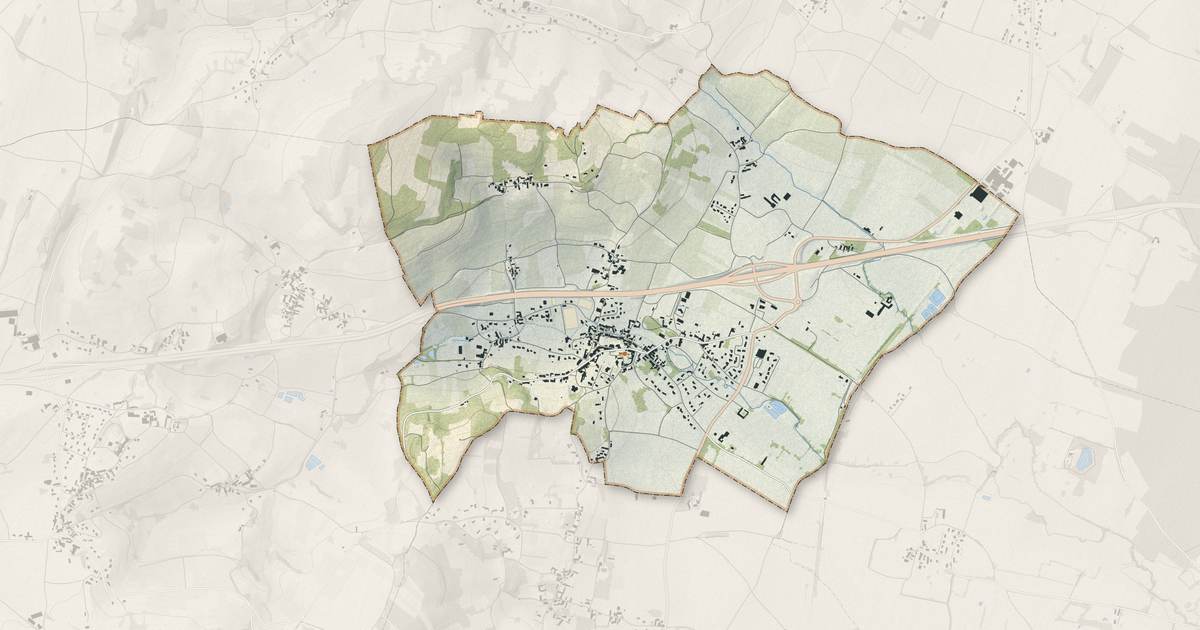 Portrait cartographique de Saint-Désert : relief, eau, forêts, bâti et voies, calculés à partir des données de l'IGN