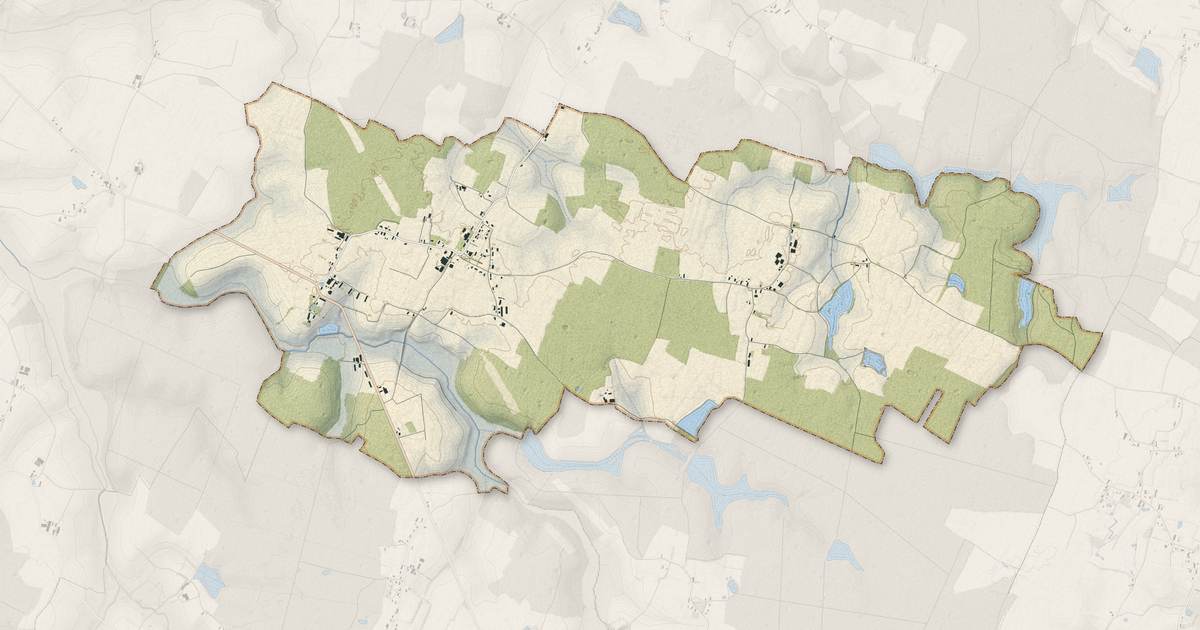 Portrait cartographique de Saint-Didier-en-Bresse : relief, eau, forêts, bâti et voies, calculés à partir des données de l'IGN