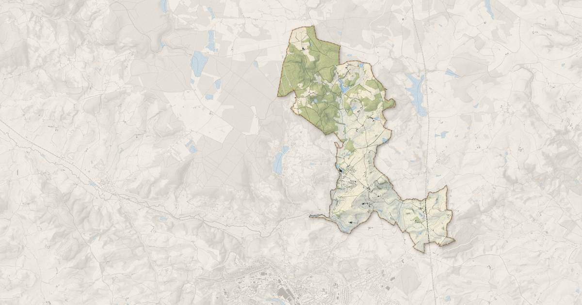Portrait cartographique de Saint-Firmin : relief, eau, forêts, bâti et voies, calculés à partir des données de l'IGN