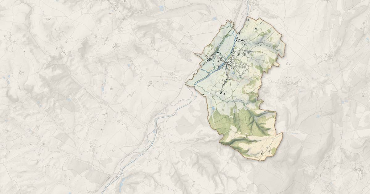 Portrait cartographique de Saint-Léger-sur-Dheune : relief, eau, forêts, bâti et voies, calculés à partir des données de l'IGN