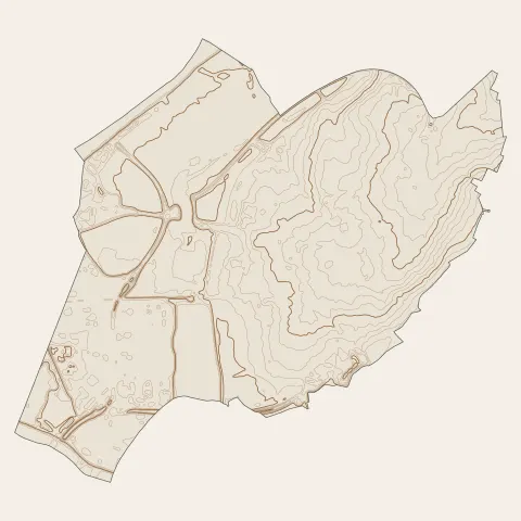 Saint-Marcel : courbes de niveau