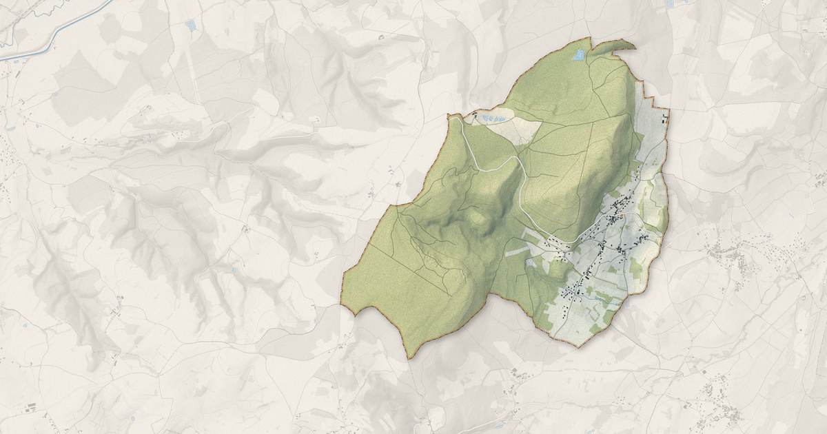 Portrait cartographique de Saint-Mard-de-Vaux : relief, eau, forêts, bâti et voies, calculés à partir des données de l'IGN