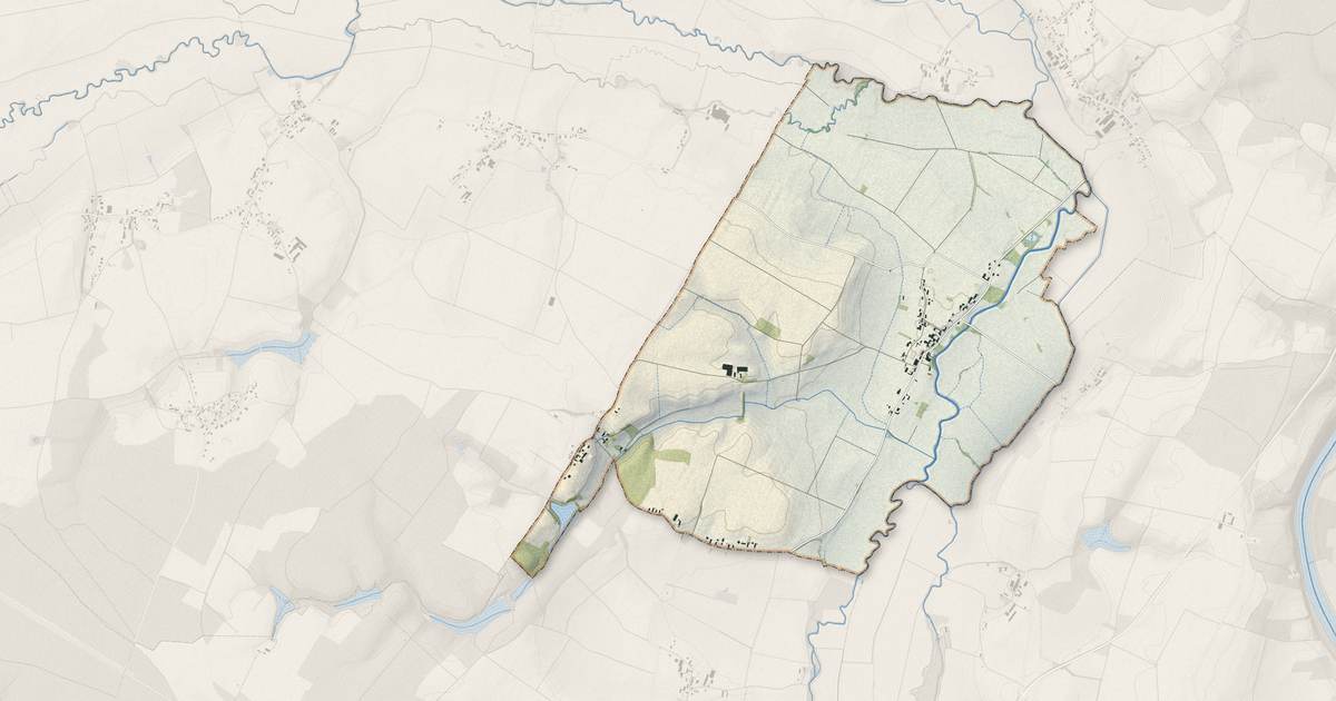 Portrait cartographique de Saint-Martin-en-Gâtinois : relief, eau, forêts, bâti et voies, calculés à partir des données de l'IGN