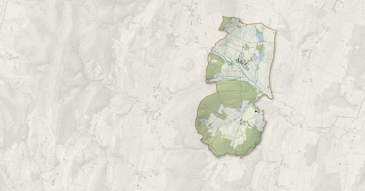 Portrait cartographique de Saint-Maurice-de-Satonnay : relief, eau, forêts, bâti et voies, calculés à partir des données de l'IGN