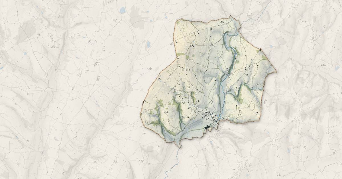 Portrait cartographique de Saint-Maurice-lès-Châteauneuf : relief, eau, forêts, bâti et voies, calculés à partir des données de l'IGN