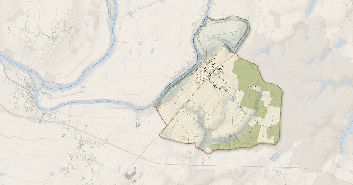 Portrait cartographique de Sermesse : relief, eau, forêts, bâti et voies, calculés à partir des données de l'IGN
