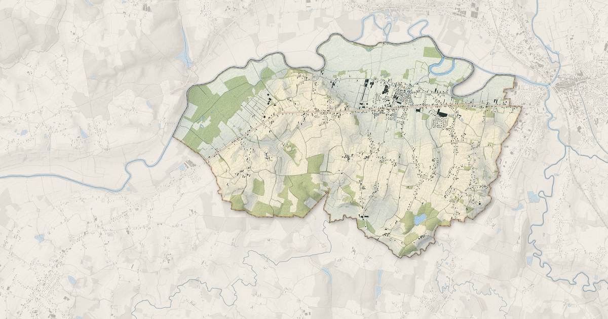 Portrait cartographique de Sornay : relief, eau, forêts, bâti et voies, calculés à partir des données de l'IGN