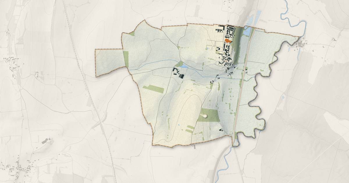 Portrait cartographique de Taizé : relief, eau, forêts, bâti et voies, calculés à partir des données de l'IGN