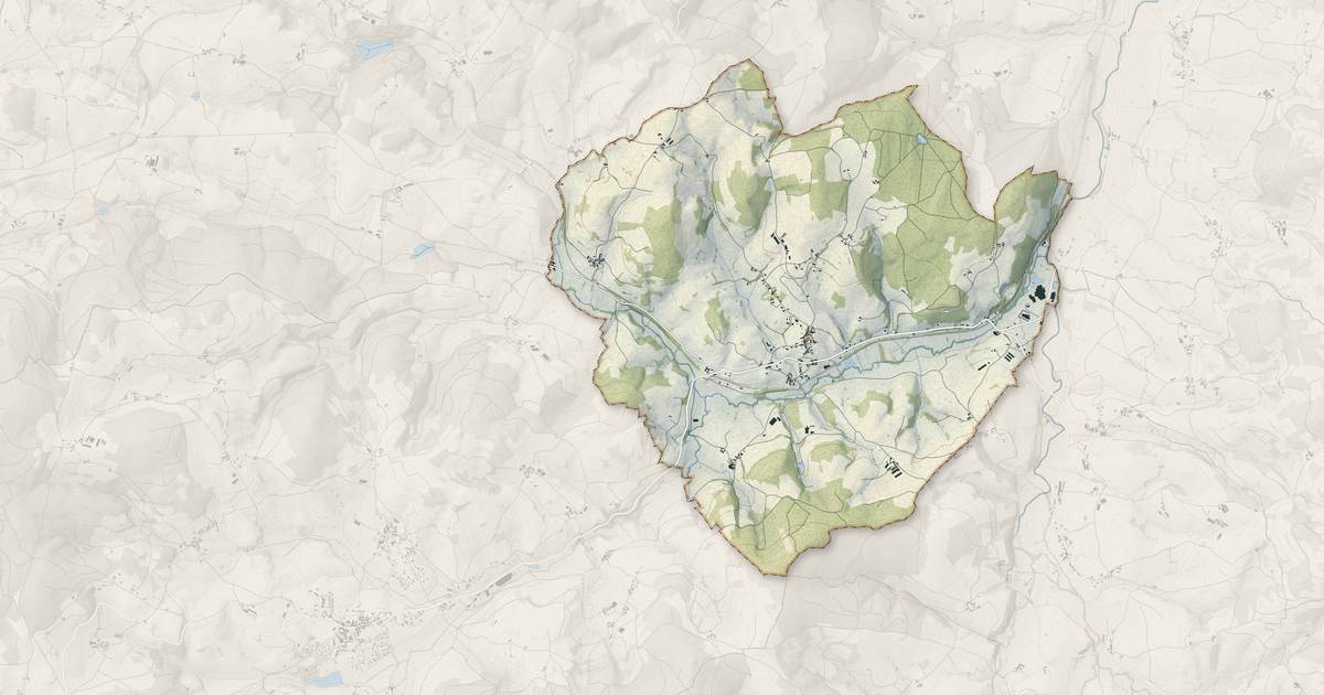 Portrait cartographique de Trambly : relief, eau, forêts, bâti et voies, calculés à partir des données de l'IGN