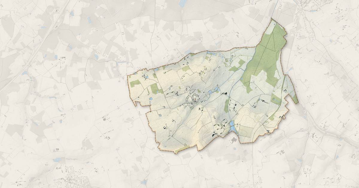 Portrait cartographique de Arthezé : relief, eau, forêts, bâti et voies, calculés à partir des données de l'IGN