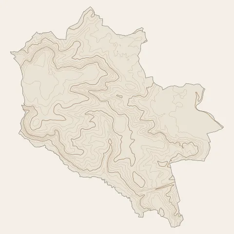 La Bazoge : courbes de niveau