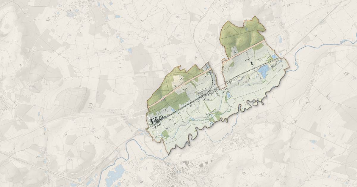 Portrait cartographique de Beillé : relief, eau, forêts, bâti et voies, calculés à partir des données de l'IGN