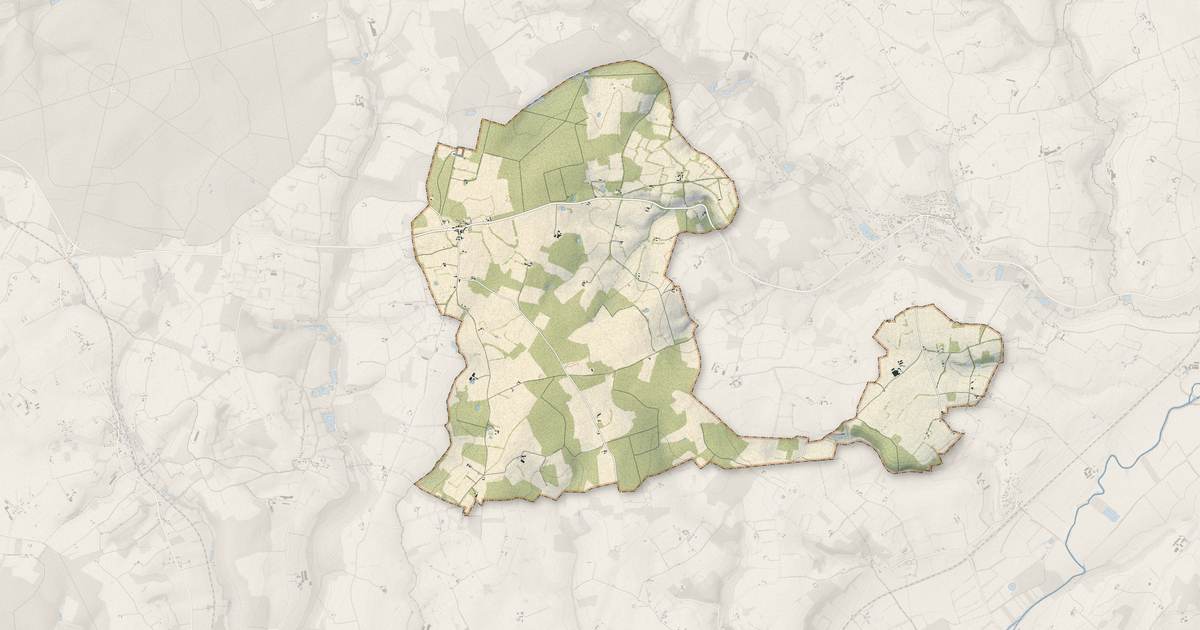 Portrait cartographique de La Bosse : relief, eau, forêts, bâti et voies, calculés à partir des données de l'IGN