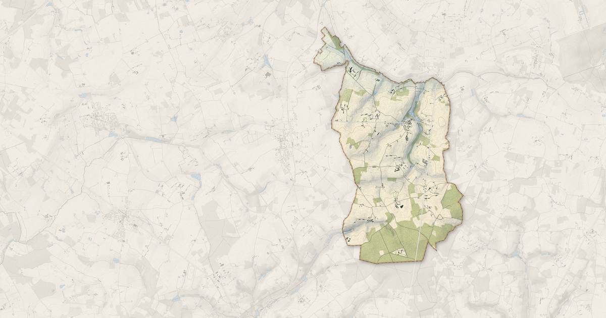Portrait cartographique de Bousse : relief, eau, forêts, bâti et voies, calculés à partir des données de l'IGN