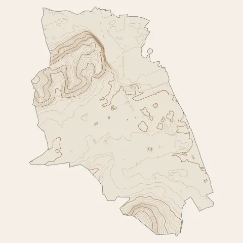 Champagné : courbes de niveau