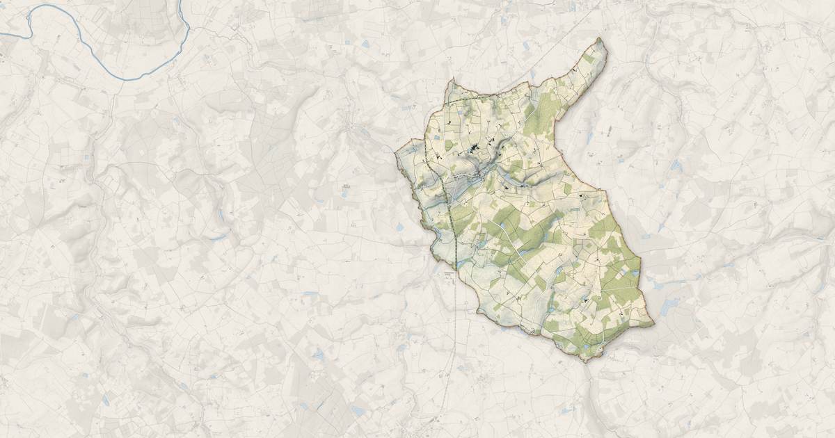 Portrait cartographique de Chenu : relief, eau, forêts, bâti et voies, calculés à partir des données de l'IGN