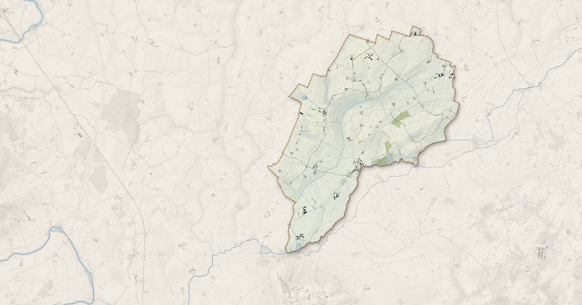 Portrait cartographique de Congé-sur-Orne : relief, eau, forêts, bâti et voies, calculés à partir des données de l'IGN