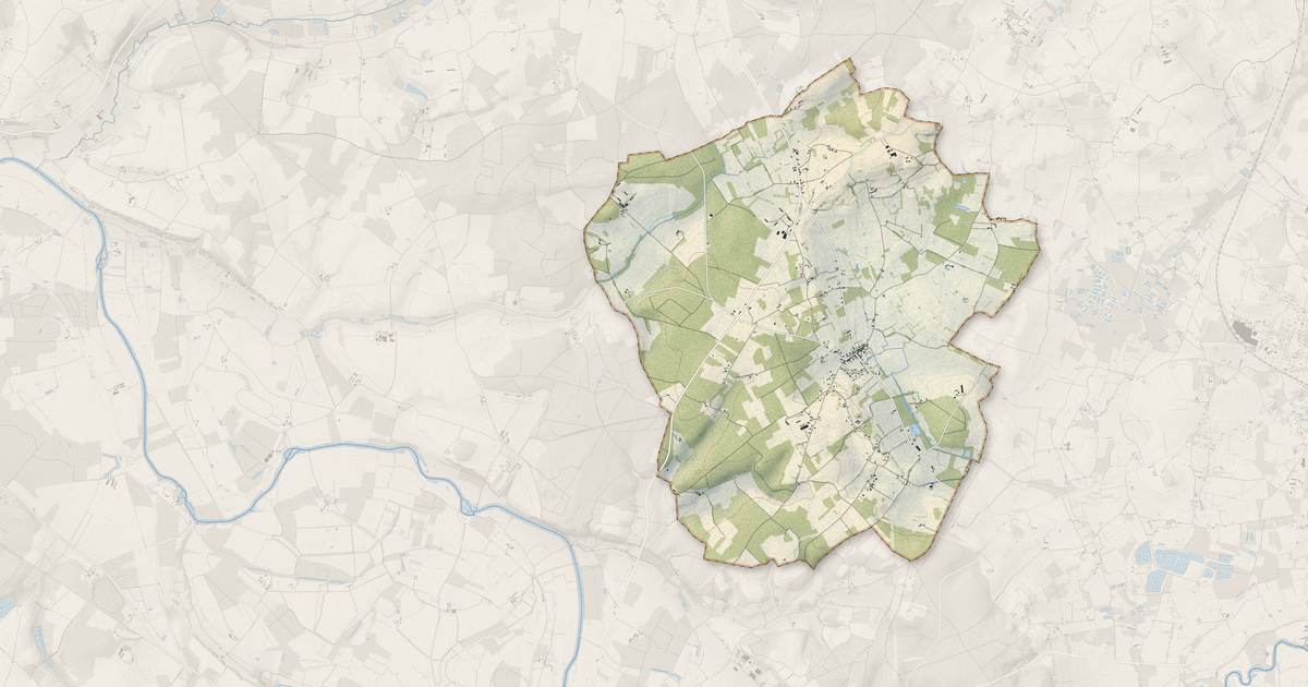 Portrait cartographique de Coulongé : relief, eau, forêts, bâti et voies, calculés à partir des données de l'IGN