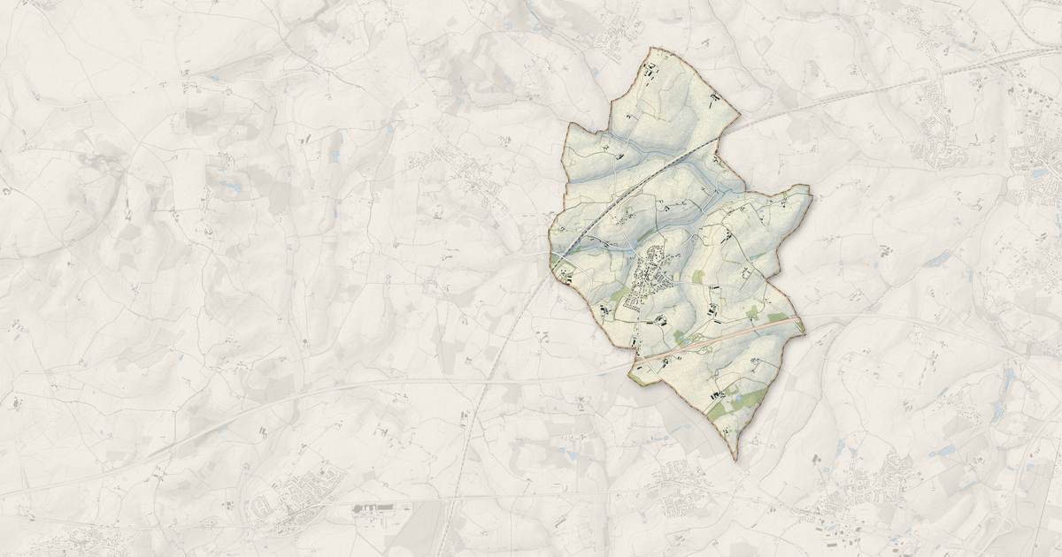 Portrait cartographique de Degré : relief, eau, forêts, bâti et voies, calculés à partir des données de l'IGN