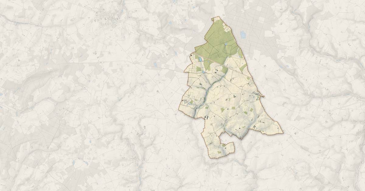 Portrait cartographique de Écorpain : relief, eau, forêts, bâti et voies, calculés à partir des données de l'IGN
