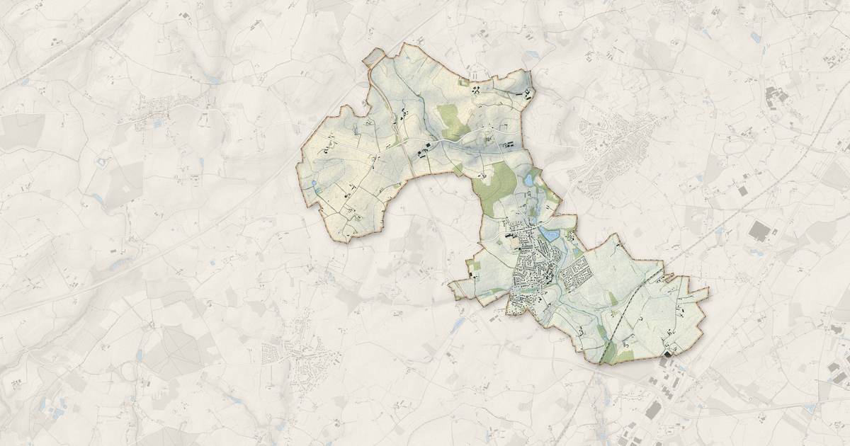 Portrait cartographique de Étival-lès-le-Mans : relief, eau, forêts, bâti et voies, calculés à partir des données de l'IGN