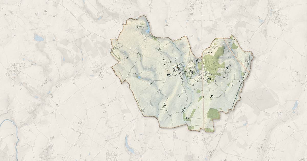 Portrait cartographique de Fyé : relief, eau, forêts, bâti et voies, calculés à partir des données de l'IGN