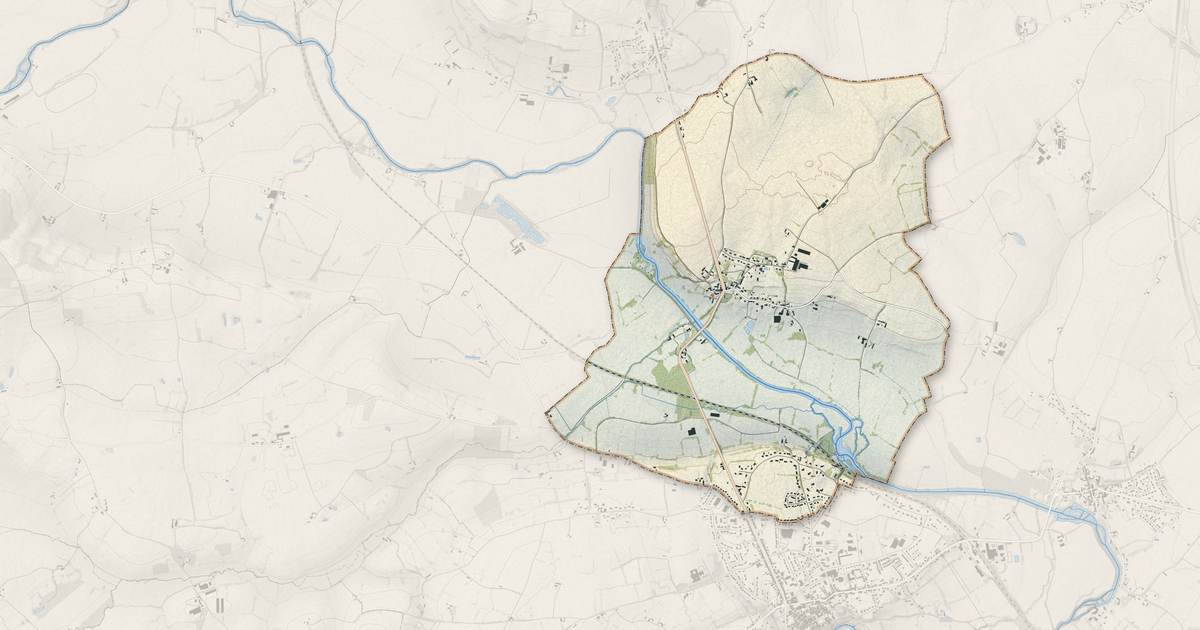 Portrait cartographique de Juillé : relief, eau, forêts, bâti et voies, calculés à partir des données de l'IGN
