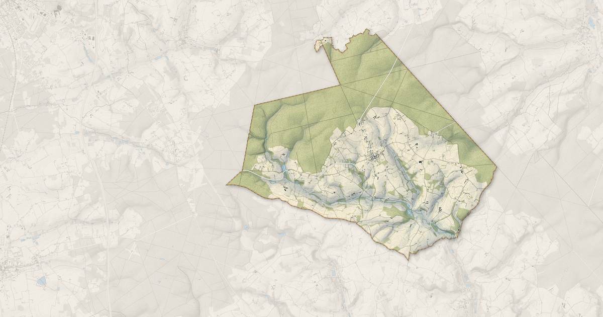 Portrait cartographique de Jupilles : relief, eau, forêts, bâti et voies, calculés à partir des données de l'IGN