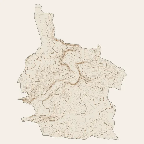 Loué : courbes de niveau
