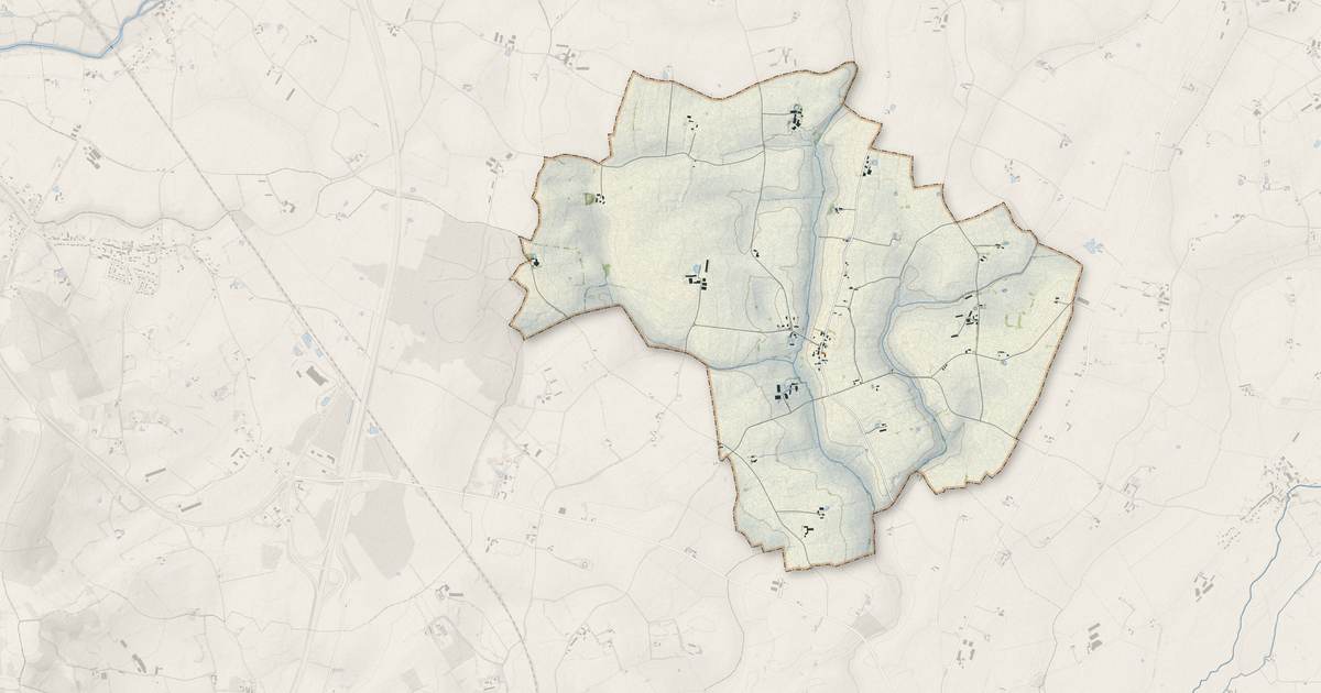 Portrait cartographique de Lucé-sous-Ballon : relief, eau, forêts, bâti et voies, calculés à partir des données de l'IGN