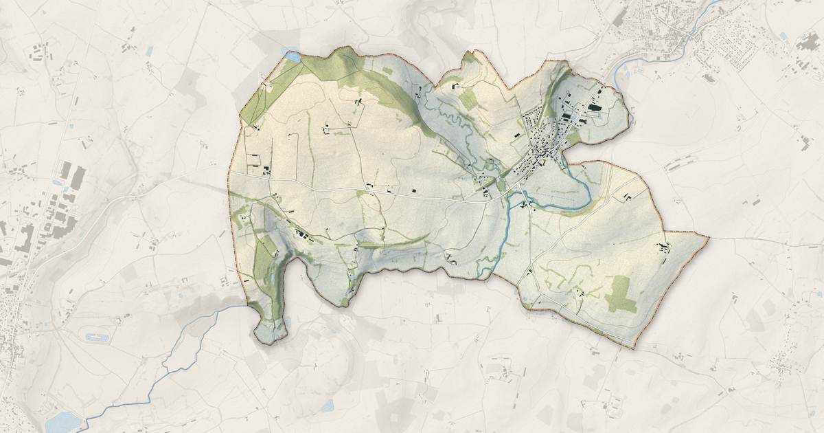 Portrait cartographique de Mareil-en-Champagne : relief, eau, forêts, bâti et voies, calculés à partir des données de l'IGN