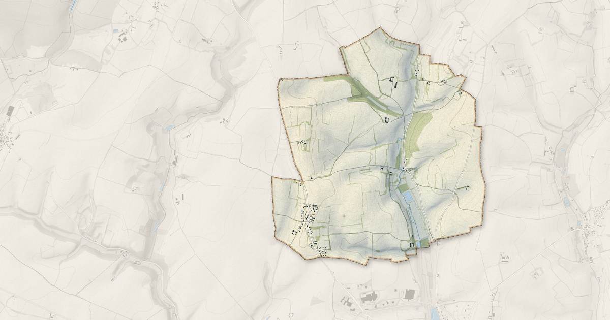 Portrait cartographique de Marollette : relief, eau, forêts, bâti et voies, calculés à partir des données de l'IGN